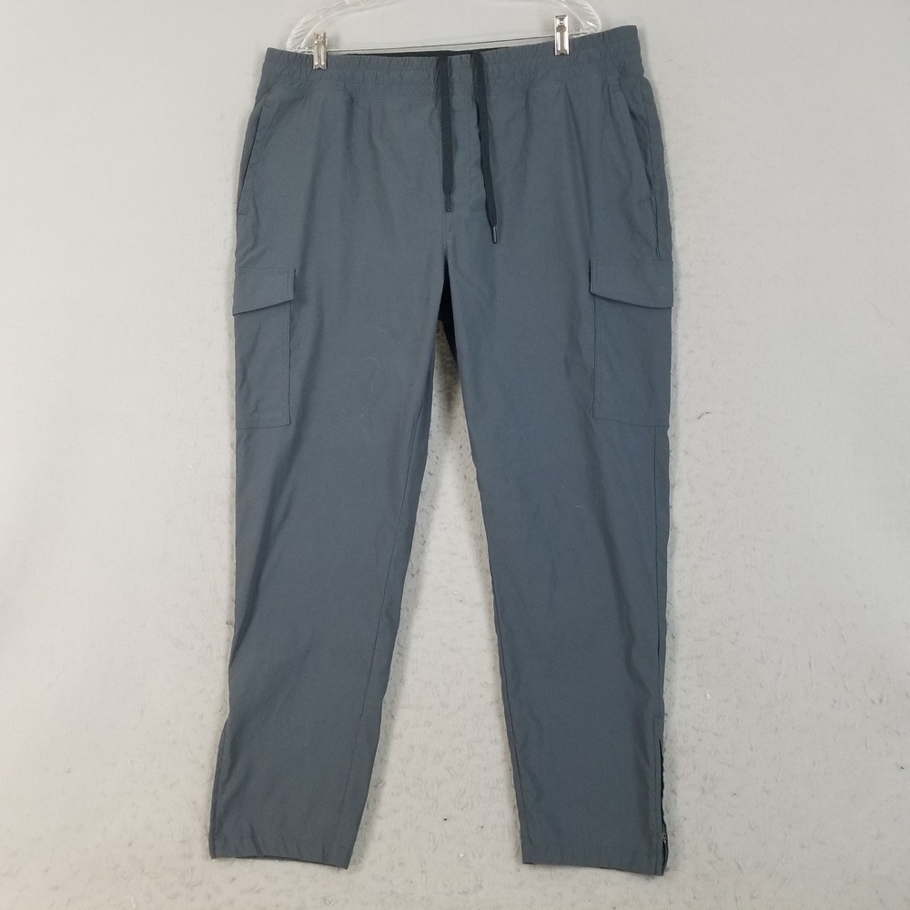 Mondetta Cargo Pants Mens XXL Gray Outdoor Project Nylon Spandex Ankle Zip